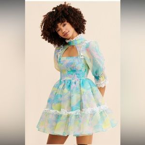 Selkie the 18th Mini Dress, Electric Lady- 2X